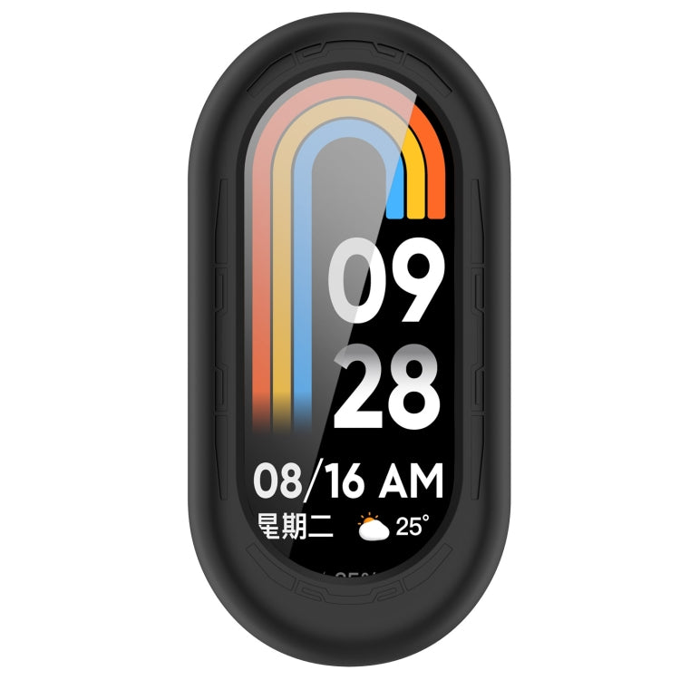 For Xiaomi Mi Band 8 Pure Color Silicone Watch Protective Case(Black) - Watch Cases by buy2fix | Online Shopping UK | buy2fix