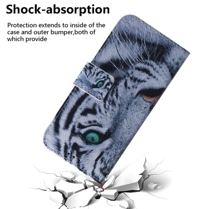 For iPhone 16 Plus Coloured Drawing Flip Leather Phone Case(Tiger) - iPhone 16 Plus Cases by buy2fix | Online Shopping UK | buy2fix