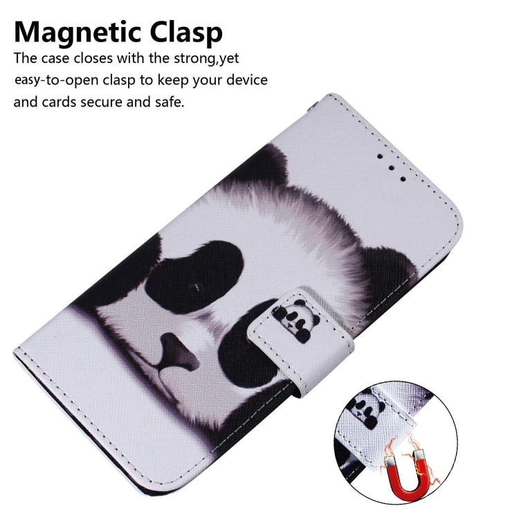 For iPhone 16 Plus Coloured Drawing Flip Leather Phone Case(Panda) - iPhone 16 Plus Cases by buy2fix | Online Shopping UK | buy2fix