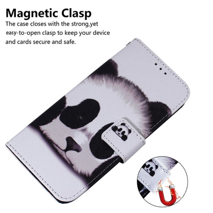 For iPhone 16 Plus Coloured Drawing Flip Leather Phone Case(Panda) - iPhone 16 Plus Cases by buy2fix | Online Shopping UK | buy2fix