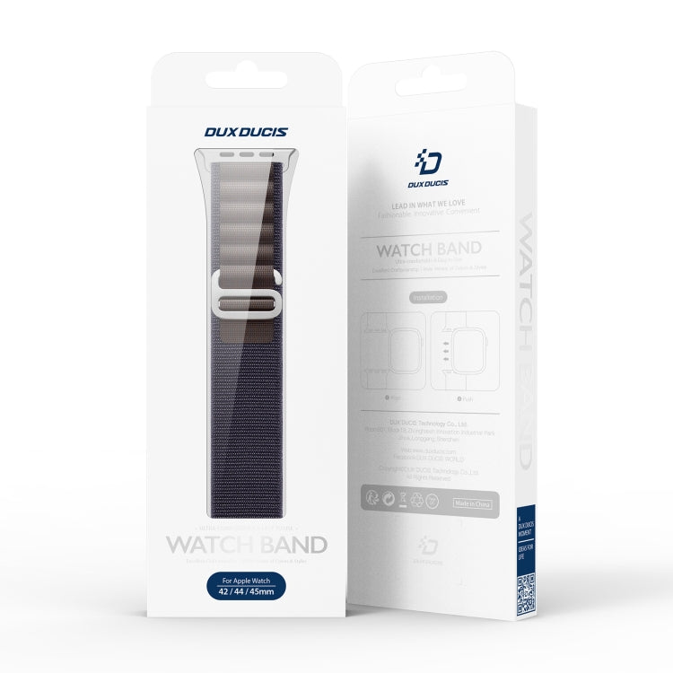 For Apple Watch Series 8 41mm DUX DUCIS GS Series Nylon Loop Watch Band(Indigo Blue) - Watch Bands by DUX DUCIS | Online Shopping UK | buy2fix