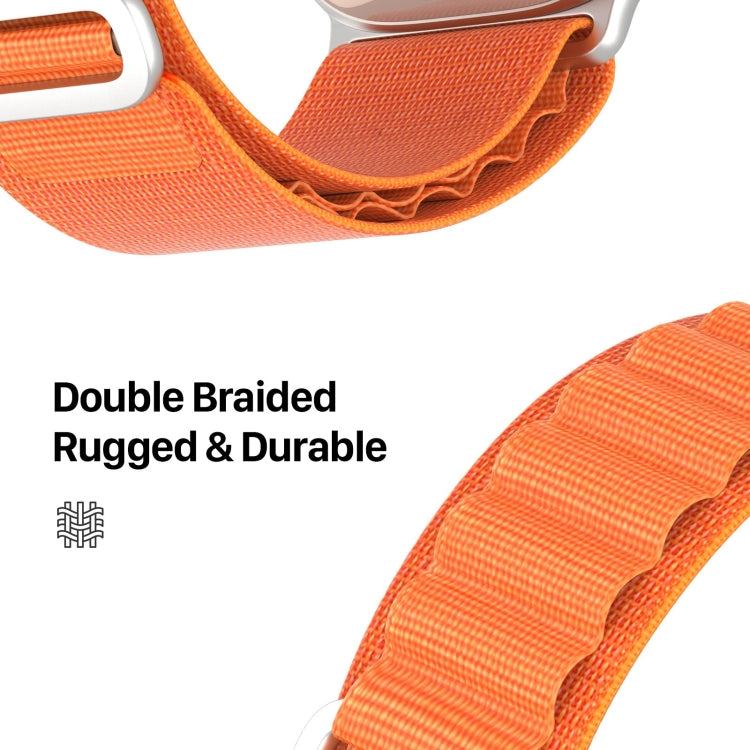 For Apple Watch SE 2023 44mm DUX DUCIS GS Series Nylon Loop Watch Band(Orange) - Watch Bands by DUX DUCIS | Online Shopping UK | buy2fix