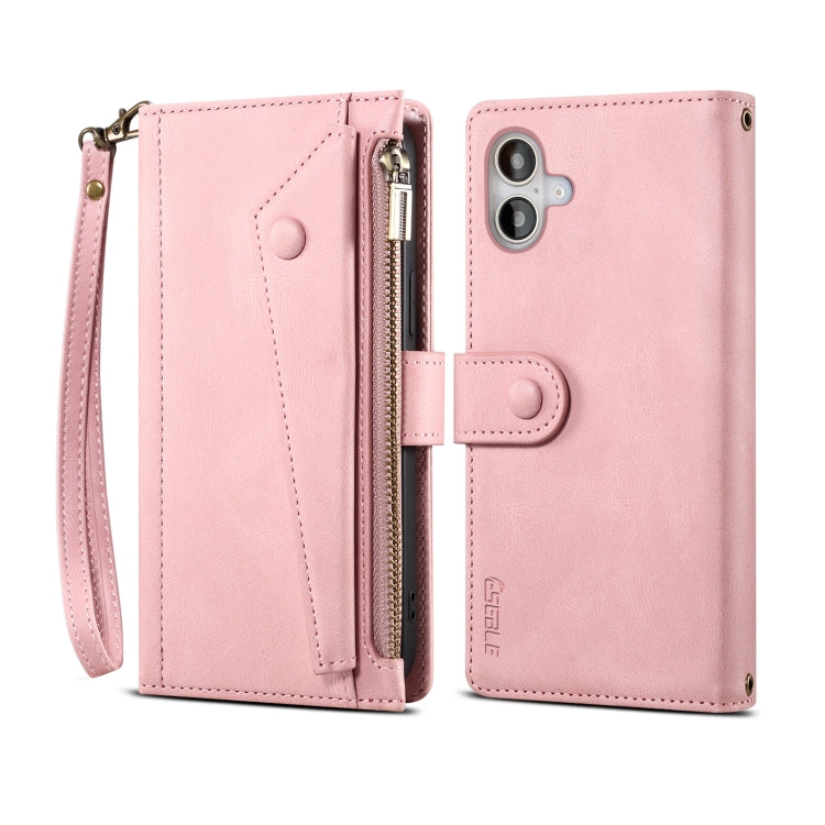 For iPhone 16 Plus ESEBLE Retro Frosted RFID Flip Leather Phone Case(Rose Gold) - iPhone 16 Plus Cases by ESEBLE | Online Shopping UK | buy2fix