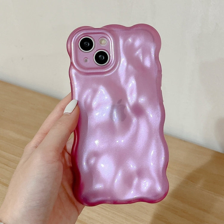 For iPhone 16 Plus Wave Bubbles TPU Phone Case(Pearlescent Purple) - iPhone 16 Plus Cases by buy2fix | Online Shopping UK | buy2fix