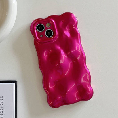 For iPhone 16 Plus Wave Bubbles TPU Phone Case(Red) - iPhone 16 Plus Cases by buy2fix | Online Shopping UK | buy2fix