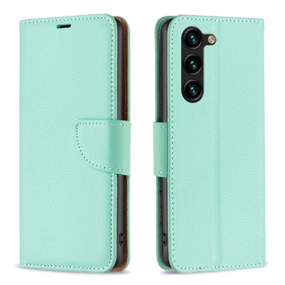 For Samsung Galaxy S24+ 5G Litchi Texture Pure Color Flip Leather Phone Case(Green) - Galaxy S24+ 5G Cases by buy2fix | Online Shopping UK | buy2fix