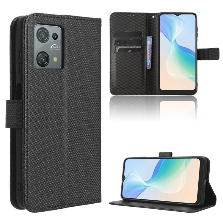 For Blackview Oscal C30 / C30 Pro Diamond Texture Leather Phone Case(Black) - More Brand by buy2fix | Online Shopping UK | buy2fix