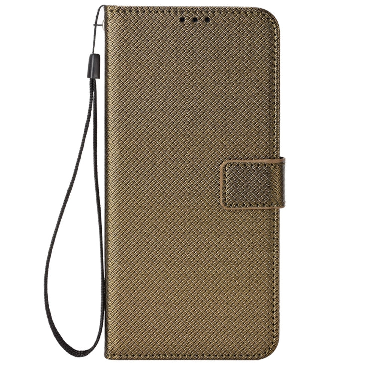 For Blackview Oscal C70 Diamond Texture Leather Phone Case(Brown) - More Brand by buy2fix | Online Shopping UK | buy2fix