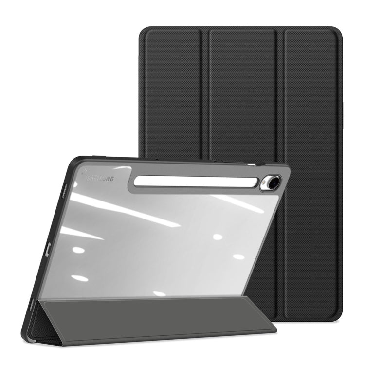 For Samsung Galaxy Tab S9 FE DUX DUCIS TOBY Series Antiskid Leather Tablet Case with Sleep / Wake-up Function(Black) - Galaxy Tab S9 FE by DUX DUCIS | Online Shopping UK | buy2fix