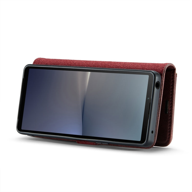 For Sony Xperia 10 V DG.MING Crazy Horse Texture Detachable Magnetic Leather Phone Case(Red) - Sony Cases by DG.MING | Online Shopping UK | buy2fix