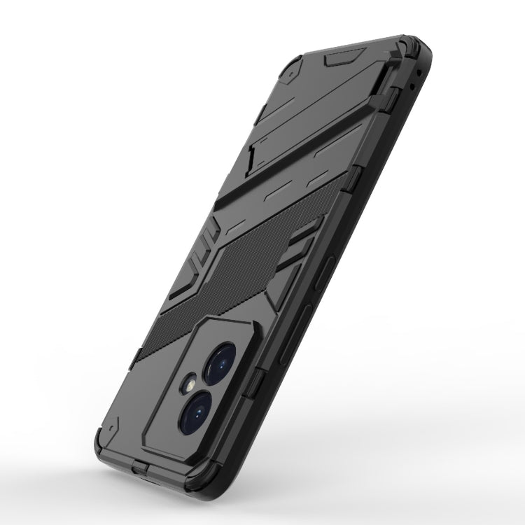 For Honor 100 5G Punk Armor 2 in 1 PC + TPU Phone Case with Holder(Black) - Honor Cases by buy2fix | Online Shopping UK | buy2fix