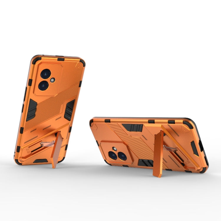 For Honor 100 5G Punk Armor 2 in 1 PC + TPU Phone Case with Holder(Orange) - Honor Cases by buy2fix | Online Shopping UK | buy2fix