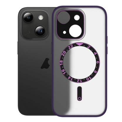 For iPhone 13 Dial Plate Magsafe Phone Case(Purple) - iPhone 13 Cases by buy2fix | Online Shopping UK | buy2fix