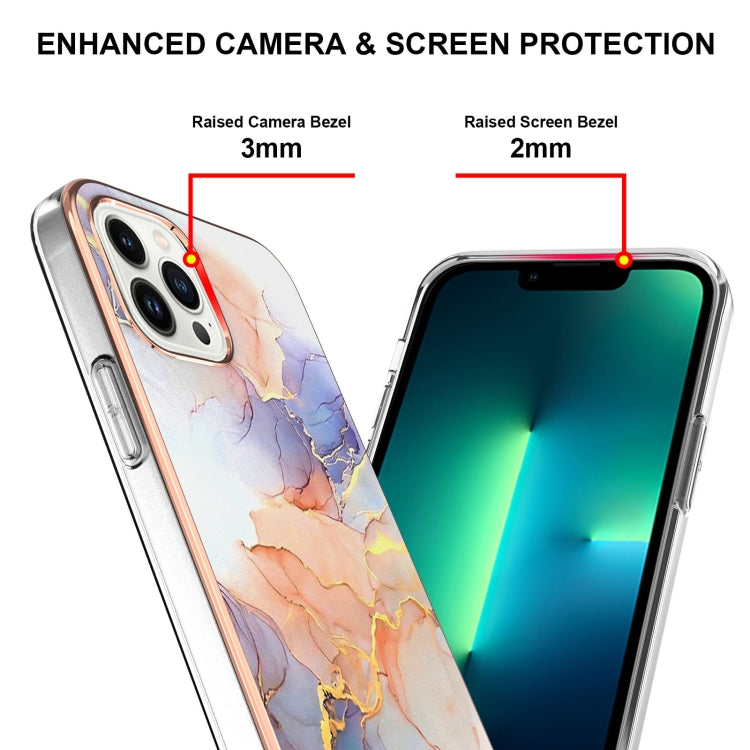 For iPhone 16 Pro Max Electroplating Pattern IMD TPU Shockproof Case(Milky Way White Marble) - iPhone 16 Pro Max Cases by buy2fix | Online Shopping UK | buy2fix