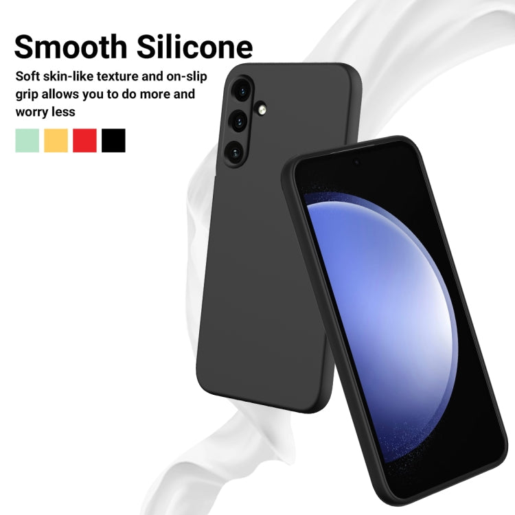 For Samsung Galaxy F55 / C55 5G Pure Color Liquid Silicone Shockproof Phone Case(Black) - Galaxy Phone Cases by buy2fix | Online Shopping UK | buy2fix