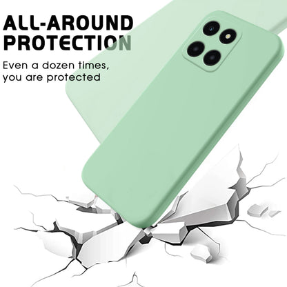 For Honor X6a Pure Color Liquid Silicone Shockproof Phone Case(Green) - Honor Cases by buy2fix | Online Shopping UK | buy2fix