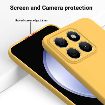 For Honor X8b Pure Color Liquid Silicone Shockproof Phone Case(Yellow) - Honor Cases by buy2fix | Online Shopping UK | buy2fix