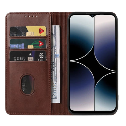 For Ulefone Note 16 Pro Magnetic Closure Leather Phone Case(Brown) - Ulefone Cases by buy2fix | Online Shopping UK | buy2fix