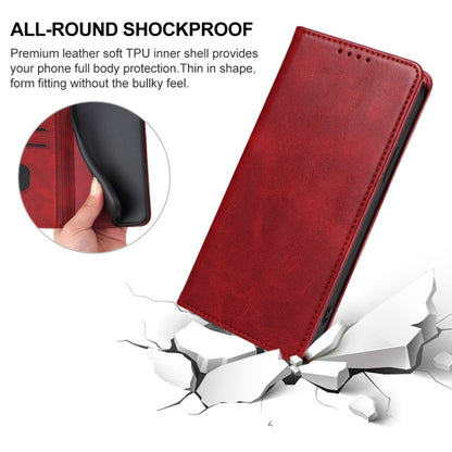 For Redmi K70 Pro Lamborghini Magnetic Closure Leather Phone Case(Red) - Xiaomi Cases by buy2fix | Online Shopping UK | buy2fix