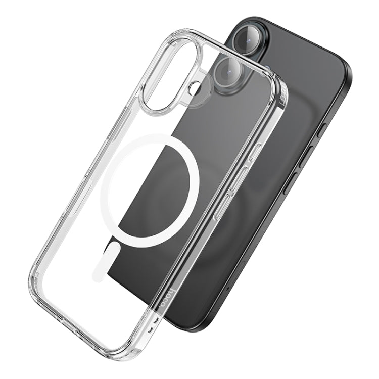 For iPhone 16 hoco MagSafe Magnetic Series Airbag Shockproof Phone Case(Transparent) - iPhone 16 Cases by hoco | Online Shopping UK | buy2fix