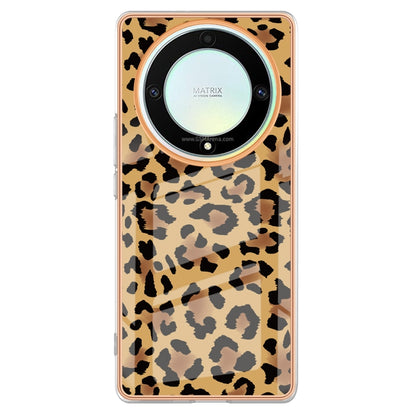 For Honor X9a / Magic5 Lite Electroplating Marble Dual-side IMD Phone Case(Leopard Print) - Honor Cases by buy2fix | Online Shopping UK | buy2fix