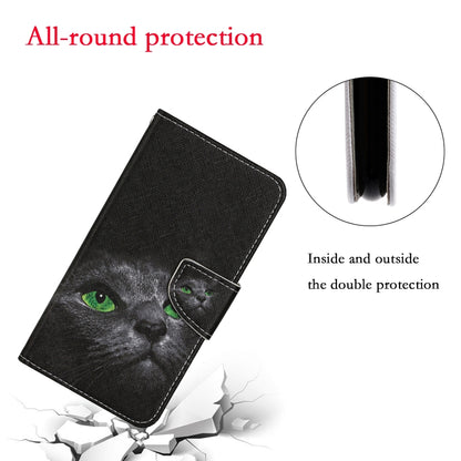 For iPhone 16 Pro 3D Colored Drawing Flip Leather Phone Case(Black Cat) - iPhone 16 Pro Cases by buy2fix | Online Shopping UK | buy2fix