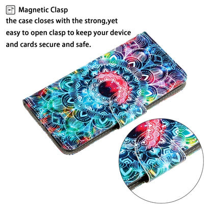 For iPhone 16 Pro 3D Colored Drawing Flip Leather Phone Case(Mandala) - iPhone 16 Pro Cases by buy2fix | Online Shopping UK | buy2fix