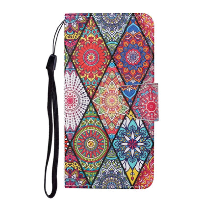 For iPhone 16 Pro 3D Colored Drawing Flip Leather Phone Case(Rhombus Totem) - iPhone 16 Pro Cases by buy2fix | Online Shopping UK | buy2fix