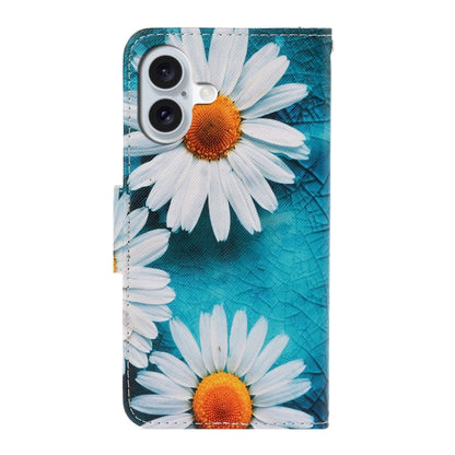 For iPhone 16 Plus 3D Colored Drawing Flip Leather Phone Case(Daisy) - iPhone 16 Plus Cases by buy2fix | Online Shopping UK | buy2fix