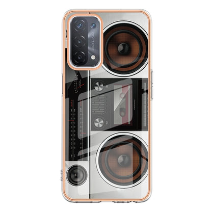 For OPPO A74 / A93 5G / A54 5G / A93s 5G Electroplating Marble Dual-side IMD Phone Case(Retro Radio) - OPPO Cases by buy2fix | Online Shopping UK | buy2fix