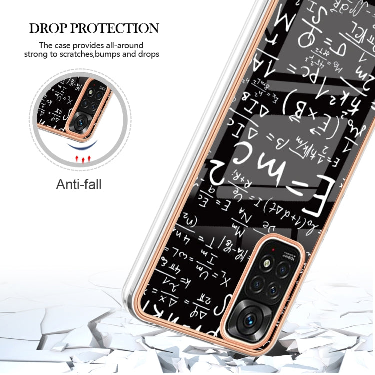 For Xiaomi Redmi Note 11s / Note 11 4G Electroplating Marble Dual-side IMD Phone Case(Equation) - Xiaomi Cases by buy2fix | Online Shopping UK | buy2fix