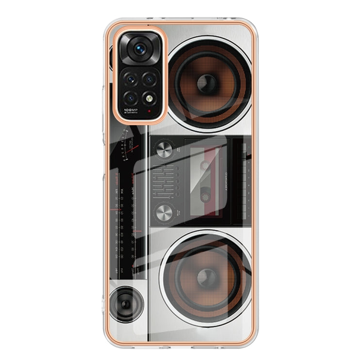 For Xiaomi Redmi Note 11s / Note 11 4G Electroplating Marble Dual-side IMD Phone Case(Retro Radio) - Xiaomi Cases by buy2fix | Online Shopping UK | buy2fix