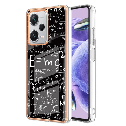 For Xiaomi Redmi Note 12 Pro+ Global Electroplating Marble Dual-side IMD Phone Case(Equation) - Xiaomi Cases by buy2fix | Online Shopping UK | buy2fix