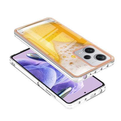 For Xiaomi Redmi Note 12 Pro+ Global Electroplating Marble Dual-side IMD Phone Case(Draft Beer) - Xiaomi Cases by buy2fix | Online Shopping UK | buy2fix