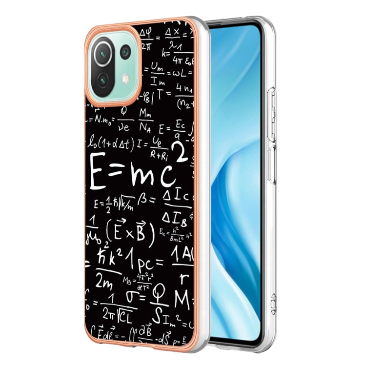 For Xiaomi 11 Lite Electroplating Marble Dual-side IMD Phone Case(Equation) - Xiaomi Cases by buy2fix | Online Shopping UK | buy2fix