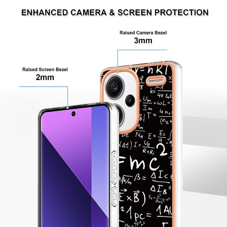 For Xiaomi Redmi Note 13 Pro+ 5G Electroplating Marble Dual-side IMD Phone Case(Equation) - Note 13 Pro+ Cases by buy2fix | Online Shopping UK | buy2fix