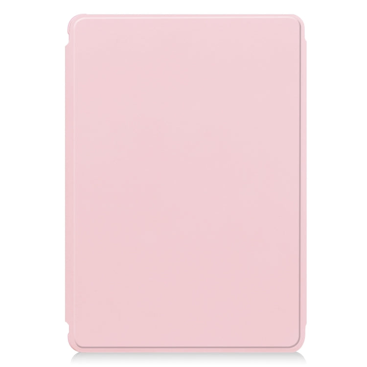 For Samsung Galaxy Tab S9 FE+ 360 Rotation Transparent Smart Leather Case(Pink) - Galaxy Tab S9 FE+ by buy2fix | Online Shopping UK | buy2fix