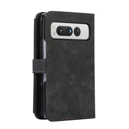 For Google Pixel Fold Dream 9-Card Wallet Zipper Bag Leather Phone Case(Black) - Google Cases by buy2fix | Online Shopping UK | buy2fix