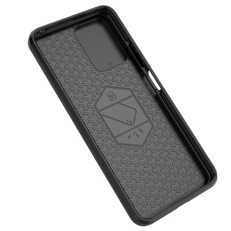 For Xiaomi Redmi Note 12 4G Global Sliding Camshield TPU + PC Shockproof Phone Case with Holder(Black) - Xiaomi Cases by buy2fix | Online Shopping UK | buy2fix