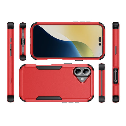 For iPhone 16 Plus Commuter Shockproof TPU + PC Phone Case(Red+Black) - iPhone 16 Plus Cases by buy2fix | Online Shopping UK | buy2fix