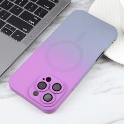 For iPhone 16 Pro Liquid TPU Silicone Gradient MagSafe Phone Case(Purple) - iPhone 16 Pro Cases by buy2fix | Online Shopping UK | buy2fix