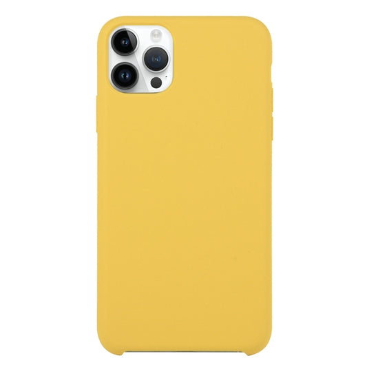 For iPhone 16 Pro Max Solid Silicone Phone Case(Yellow) - iPhone 16 Pro Max Cases by buy2fix | Online Shopping UK | buy2fix