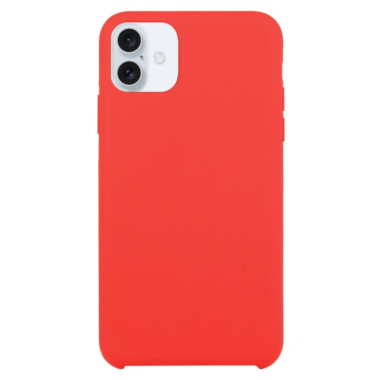 For iPhone 16 Plus Solid Silicone Phone Case(Red) - iPhone 16 Plus Cases by buy2fix | Online Shopping UK | buy2fix