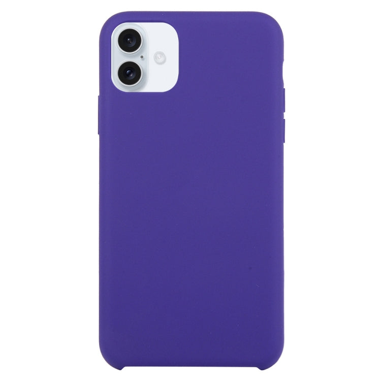 For iPhone 16 Solid Silicone Phone Case(Dark Purple) - iPhone 16 Cases by buy2fix | Online Shopping UK | buy2fix