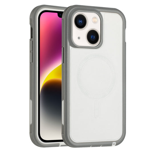 For iPhone 15 Plus Defender Series XT MagSafe Magnetic PC + TPU Shockproof Phone Case(White+Grey) - iPhone 15 Plus Cases by buy2fix | Online Shopping UK | buy2fix