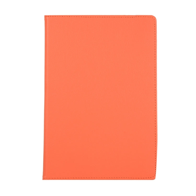 For Samsung Galaxy Tab S9 Ultra 360 Degrees Rotation Holder Litchi Texture Leather Tablet Case(Orange) - Galaxy Tab S9 Ultra Cases by buy2fix | Online Shopping UK | buy2fix