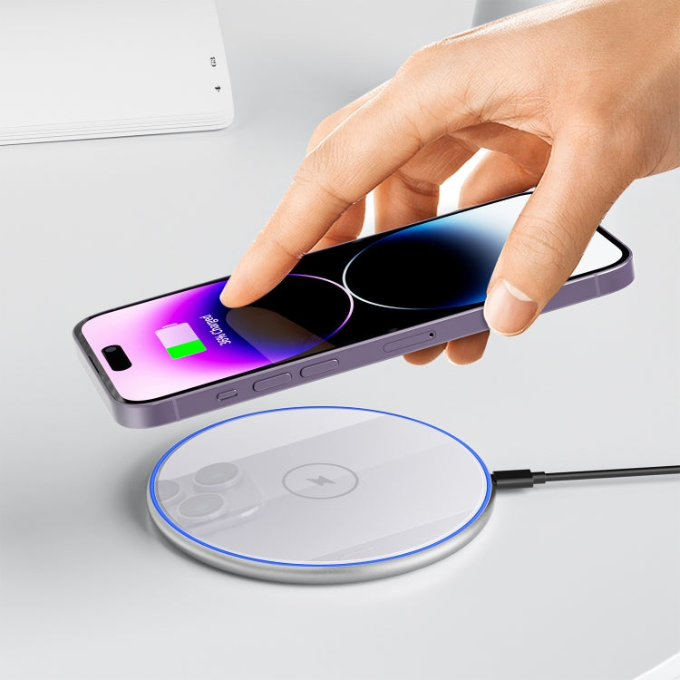 WIWU Wi-W012 15W Starry Wireless Charger(Silver) - Wireless Charger by WIWU | Online Shopping UK | buy2fix