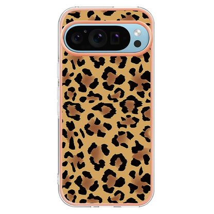 For Google Pixel 9 Pro XL Electroplating Dual-side IMD Phone Case(Leopard Print) - Google Cases by buy2fix | Online Shopping UK | buy2fix