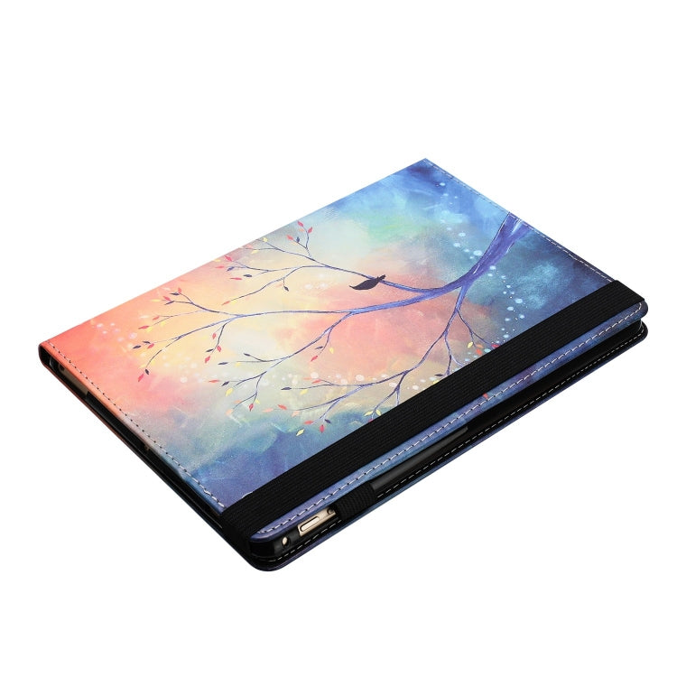 For iPad Pro 11 2024 Sewing Litchi Texture Smart Leather Tablet Case(Oil Painting Tree) - iPad Pro 11 2024 Cases by buy2fix | Online Shopping UK | buy2fix