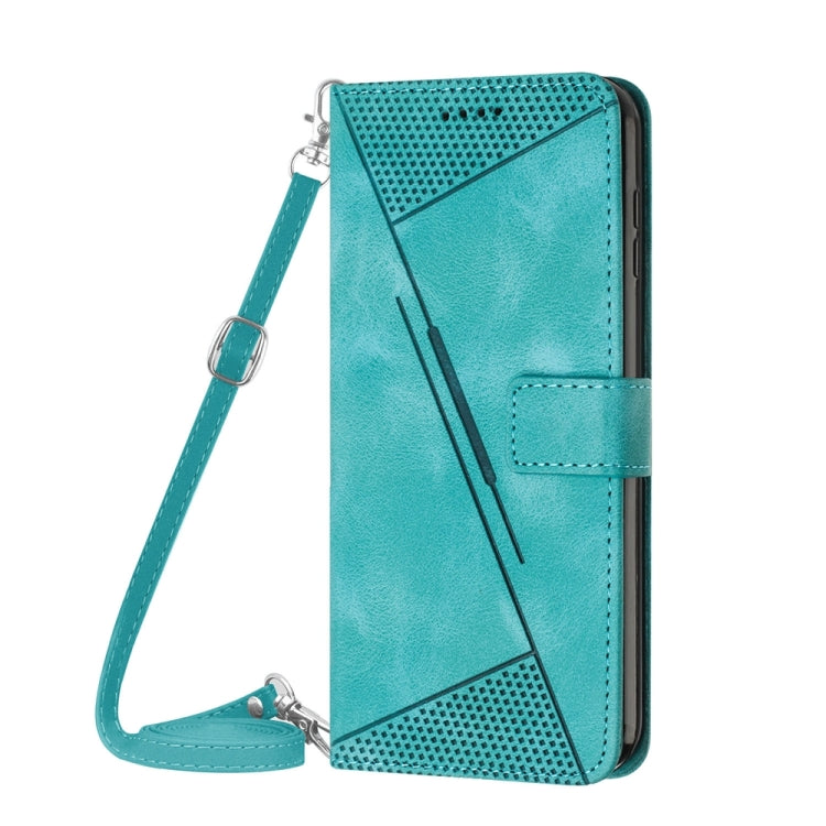 For OnePlus 11 Dream Triangle Leather Phone Case with Lanyard(Green) - OnePlus Cases by buy2fix | Online Shopping UK | buy2fix